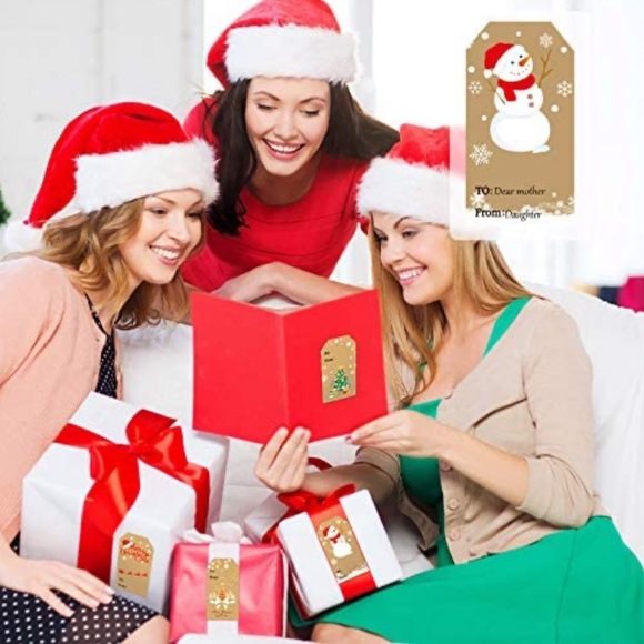 50 HOLIDAY PRESENTS LABELS 2024 - Kraft color - Picture 5 of 7